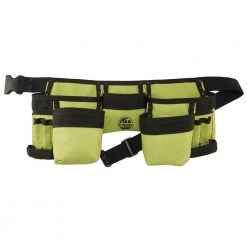 Lime Green Canvas 11-Pocket Finisher Tool Apron by Graintex
