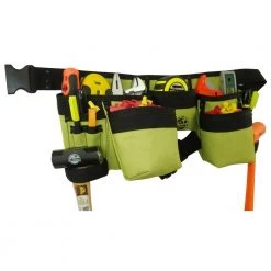 Lime Green Canvas 11-Pocket Finisher Tool Apron by Graintex -Graintex Sales lime green graintex tool belts cd2192 76 1000