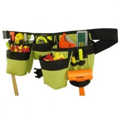 Lime Green Canvas 11-Pocket Finisher Tool Apron by Graintex -Graintex Sales lime green graintex tool belts cd2192 fa 1000