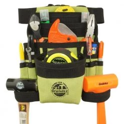 Lime Green Canvas 10-Pocket Finisher Tool Pouch with Belt by Graintex -Graintex Sales lime green graintex tool belts cs2490 44 1000