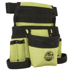 Lime Green Canvas 10-Pocket Finisher Tool Pouch with Belt by Graintex -Graintex Sales lime green graintex tool belts cs2490 4f 1000