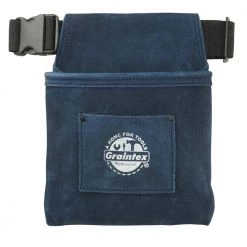 1-Pocket Leather Suede Nail and Tool Pouch with 2 in. Webbing Belt by Graintex