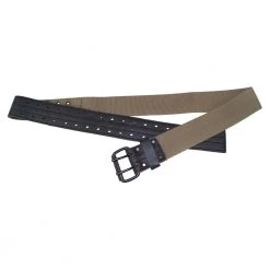 54 in. Polyester Web Belt with Leather Trim by Graintex