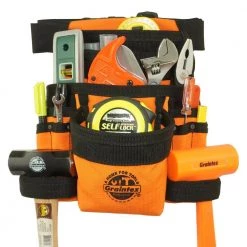 Orange Canvas 10-Pocket Tool Pouch with Belt by Graintex -Graintex Sales orange graintex tool belts cs2435 44 1000