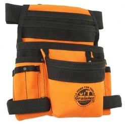 Orange Canvas 10-Pocket Tool Pouch with Belt by Graintex -Graintex Sales orange graintex tool belts cs2435 4f 1000