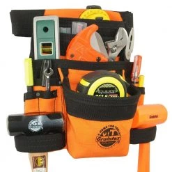 Orange Canvas 10-Pocket Tool Pouch with Belt by Graintex -Graintex Sales orange graintex tool belts cs2435 76 1000