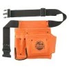 5-Pocket Suede Leather Nail and Tool Pouch with Belt by Graintex