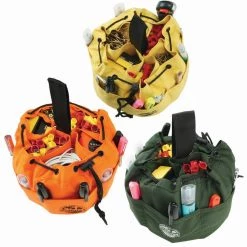 10 in. 18-Pockets Grab Tool Bags with Drawstring Closure Set of 3 by Graintex -Graintex Sales orange yellow hunter green graintex tool bags gb2845 fa 1000