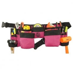 Pink Canvas 11-Pocket Finisher Tool Apron by Graintex -Graintex Sales pink graintex tool belts cd2151 4f 1000
