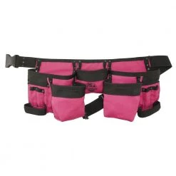 Pink Canvas 11-Pocket Finisher Tool Apron by Graintex