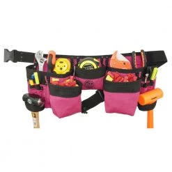 Pink Canvas 11-Pocket Finisher Tool Apron by Graintex -Graintex Sales pink graintex tool belts cd2151 fa 1000