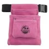 3-Pocket Nail and Tool Pouch with Pink Suede Leather Belt by Graintex -Graintex Sales pink graintex tool belts ss2033 64 1000