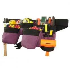 Purple Canvas 11-Pocket Finisher Tool Apron by Graintex -Graintex Sales purple graintex tool belts cd2158 44 1000