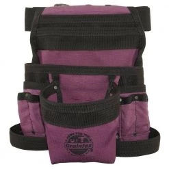 Purple Canvas 10-Pocket Finisher Tool Pouch with Belt by Graintex -Graintex Sales purple graintex tool belts cs2438 1f 1000