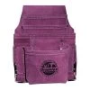 Purple Suede 10-Pocket Leather Nail and Tool Pouch by Graintex