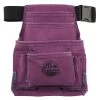 10-Pocket Suede Leather Nail and Tool Pouch with Belt in Purple by Graintex -Graintex Sales purple graintex tool belts ss2123 64 1000