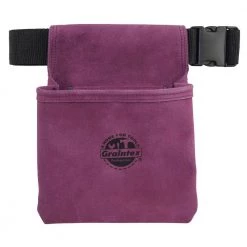 Purple Suede Leather 1-Pocket Nail and Tool Pouch with Belt by Graintex