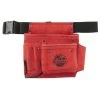 5-Pocket Suede Leather Nail and Tool Pouch with Belt by Graintex