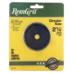 2-1/2 in. Coarse Grit Carbide Grit Circular Saw Blade by RemGrit -Graintex Sales remgrit circular saw blades gc250 40 1000