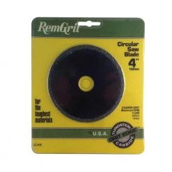 4 in. Diameter 25/32 in. Arbor Coarse Grit Carbide Grit Circular Saw Blade by RemGrit -Graintex Sales remgrit circular saw blades gc406 a0 1000