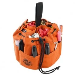 10 in. 18-PocketS Grab Tool Bag with Drawstring Closure in Rust Canvas by Graintex -Graintex Sales rust graintex tool bags gb2889 44 1000
