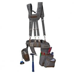 13-Pocket Electrician/Tradesman's Rig with Suspenders by Estwing -Graintex Sales tan estwing tool belts 94747 4f 1000