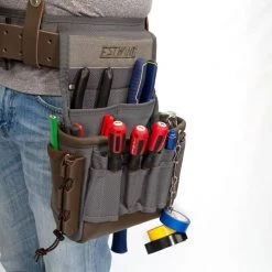 13-Pocket Electrician/Tradesman's Rig with Suspenders by Estwing -Graintex Sales tan estwing tool belts 94747 fa 1000