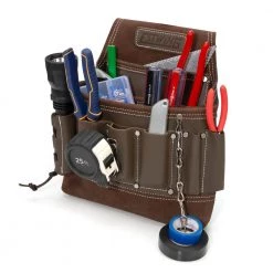 8-Pocket Leather Electrician/Tradesman's Tool Belt Pouch by Estwing -Graintex Sales tan estwing tool belts 94749 4f 1000