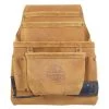 10-Pocket Oil Tanned Leather Nail and Tool Pouch by Graintex