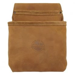 2-Pocket Oil Tanned Leather Nail and Tool Pouch by Graintex