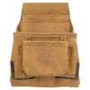 10-Pocket Oil Tanned Leather Nail and Tool Pouch by Graintex -Graintex Sales tan graintex tool belts os2334 64 1000
