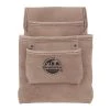 3-Pocket Suede Leather Nail and Tool Pouch by Graintex -Graintex Sales tan graintex tool belts ss2048 64 1000