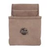 2-Pocket Suede Leather Nail and Tool Pouch by Graintex