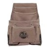 10-Pocket Suede Leather Nail and Tool Pouch by Graintex