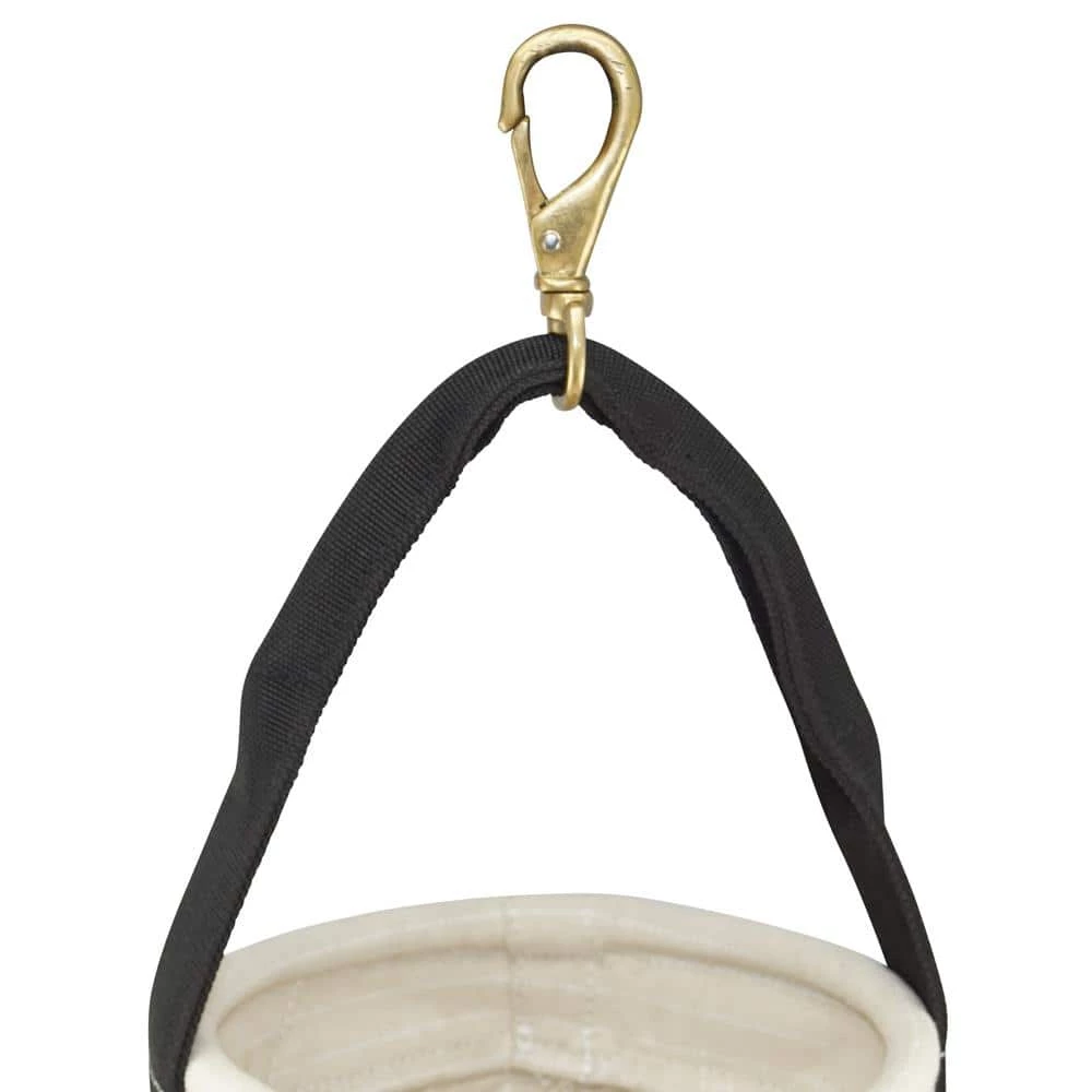 10 in. 1-Pocket Utility Ripstop Canvas Bucket with Hook and Leather Bottom by Graintex 4 10 in. 1-Pocket Utility Ripstop Canvas Bucket with Hook and Leather Bottom by Graintex - Image 2