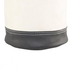 10 in. 1-Pocket Canvas Utility Tool Bucket with Leather Bottom in White by Graintex -Graintex Sales white graintex tool bags cb2216 1d 1000