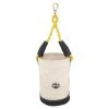10 in. 1-Pocket Canvas Utility Tool Bucket with Leather Bottom in White by Graintex -Graintex Sales white graintex tool bags cb2217 64 1000