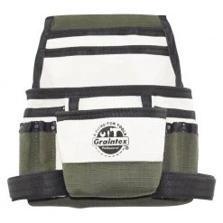 10-Pocket Canvas Nail and Tool Pouch by Graintex