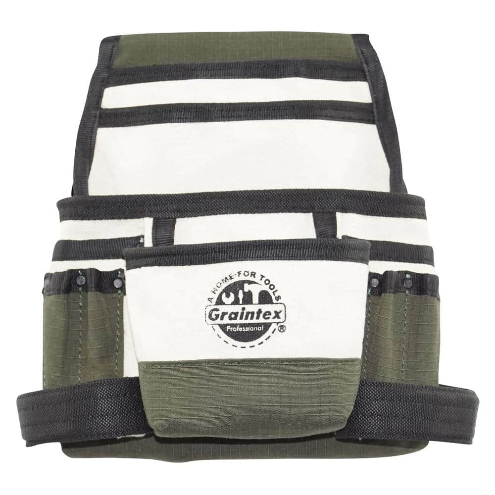 10-Pocket Canvas Nail and Tool Pouch by Graintex 3 10-Pocket Canvas Nail and Tool Pouch by Graintex