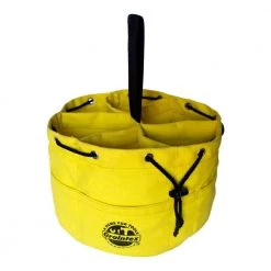 10 in. 6-Pocket Yellow Canvas Grab Tool Bag with Drawstring Closure by Graintex