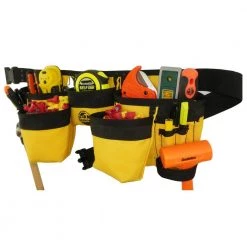 Yellow Canvas 11-Pocket Finisher Tool Apron by Graintex -Graintex Sales yellow graintex tool belts cd2157 fa 1000