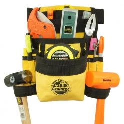 Yellow Canvas 10-Pocket Finisher Tool Pouch with Belt by Graintex -Graintex Sales yellow graintex tool belts cs2465 1f 1000