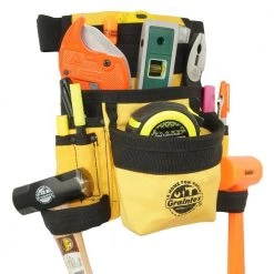 Yellow Canvas 10-Pocket Finisher Tool Pouch with Belt by Graintex -Graintex Sales yellow graintex tool belts cs2465 fa 1000