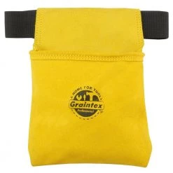 1-Pocket Leather Suede Nail & Tool Pouch w/2 in. Webbing Belt by Graintex