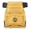 10-Pocket Yellow Top Grain Leather Nail and Tool Pouch with 2 in. Leather/Webbing Belt by Graintex